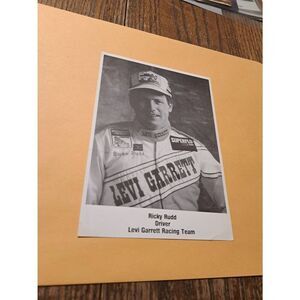 Vintage Ricky Rudd Levi Garrett NASCAR 7x5 Promo Photo B&W Paper Picture
